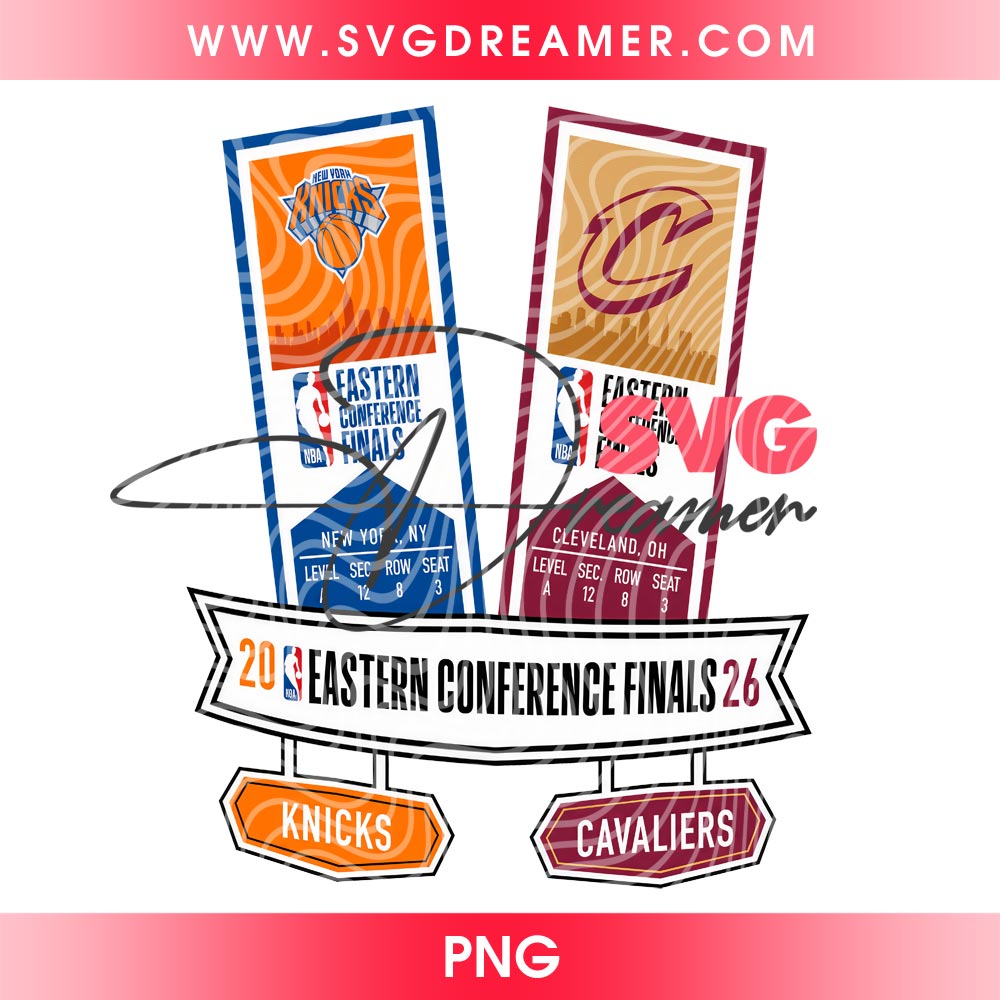 Eastern Conference Finals Match Up Tickets PNG Design, Cavaliers vs Knicks Game Ticket PNG File, New York Knicks Playoffs 2026 NBA PNG 2 Eastern Conference Finals Match Up Tickets PNG Design, Cavaliers vs Knicks Game Ticket PNG File, New York Knicks Playoffs 2026 NBA PNG