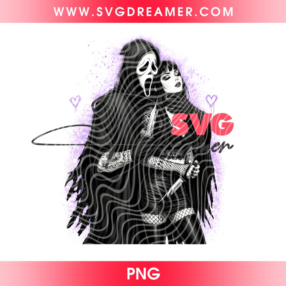 Ghostface Deadly Romance PNG Design 2 Ghostface Deadly Romance PNG Design