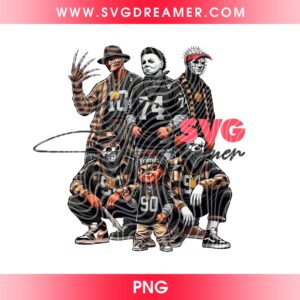 Horror Friends Las Vegas Raiders Team PNG, Football LV Raiders Horror Killers PNG 1