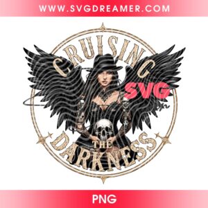 Horror Girl Cruising The Darkness PNG