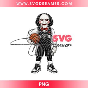 Jigsaw San Antonio Spurs Basketball PNG, Billy The Puppet Go Spurs Go Horror Character PNG