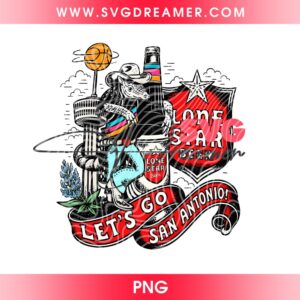 Lone Star Beer San Antonio Spurs PNG Design, Lets Go San Antonio Spurs Western Conference Finals PNG Design