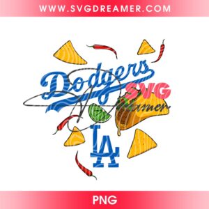 Los Angeles Dodgers Tacos PNG Design, LA Dodgers MLB Food Clipart PNG File, Dodgers Baseball Tacos PNG Digital Download