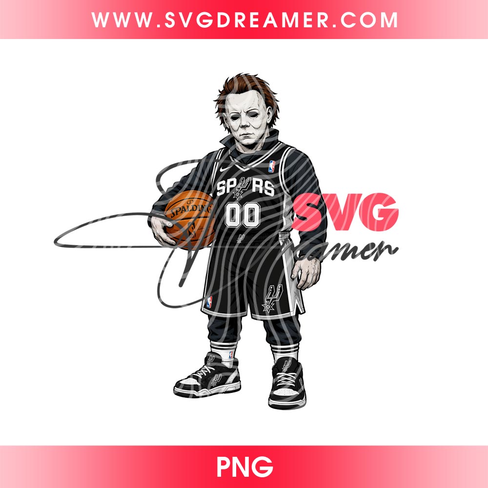 Michael Myers Spurs Basketball PNG, San Antonio Spurs Basketball Horror Friends PNG 2 Michael Myers Spurs Basketball PNG, San Antonio Spurs Basketball Horror Friends PNG