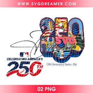 Milwaukee Brewers 250th Anniversary of America PNG, 2026 Celebrating America 250th PNG, 4th of July MLB Baseball PNG