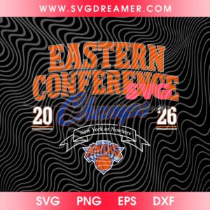 NY Knicks Eastern Conference Champions 2026 SVG PNG Design, New York Basketball Knicks NBA Playoffs SVG PNG Files 2