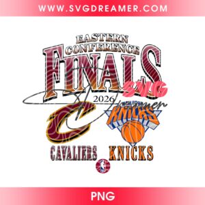 New York Knicks 2026 Eastern Conference Finals PNG, Cleveland Cavaliers vs New York Knicks 2026 PNG, 2026 Eastern Conference Finals PNG Design