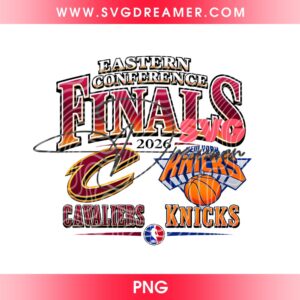 New York Knicks 2026 Eastern Conference Finals PNG, Cleveland Cavaliers vs New York Knicks 2026 PNG, 2026 Eastern Conference Finals PNG Design 2