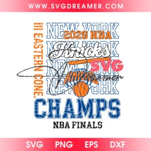 New York Knicks Eastern Conference 2026 SVG PNG, Knicks 2026 NBA Finals PNG SVG, NY Knicks Basketball Champions SVG
