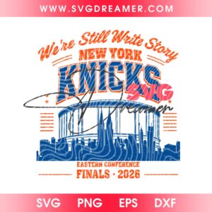 New York Knicks Eastern Conference Finals 2026 SVG PNG, Vintage NY Knicks Basketball Design PNG SVG
