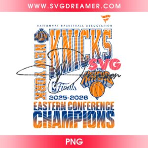 New York Knicks Fanatics 2026 NBA Eastern Conference Champions PNG Design