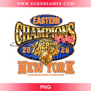 New York Knicks NBA Eastern Conference 2026 PNG, Eastern Champions 2026 Basketball NY Knicks PNG