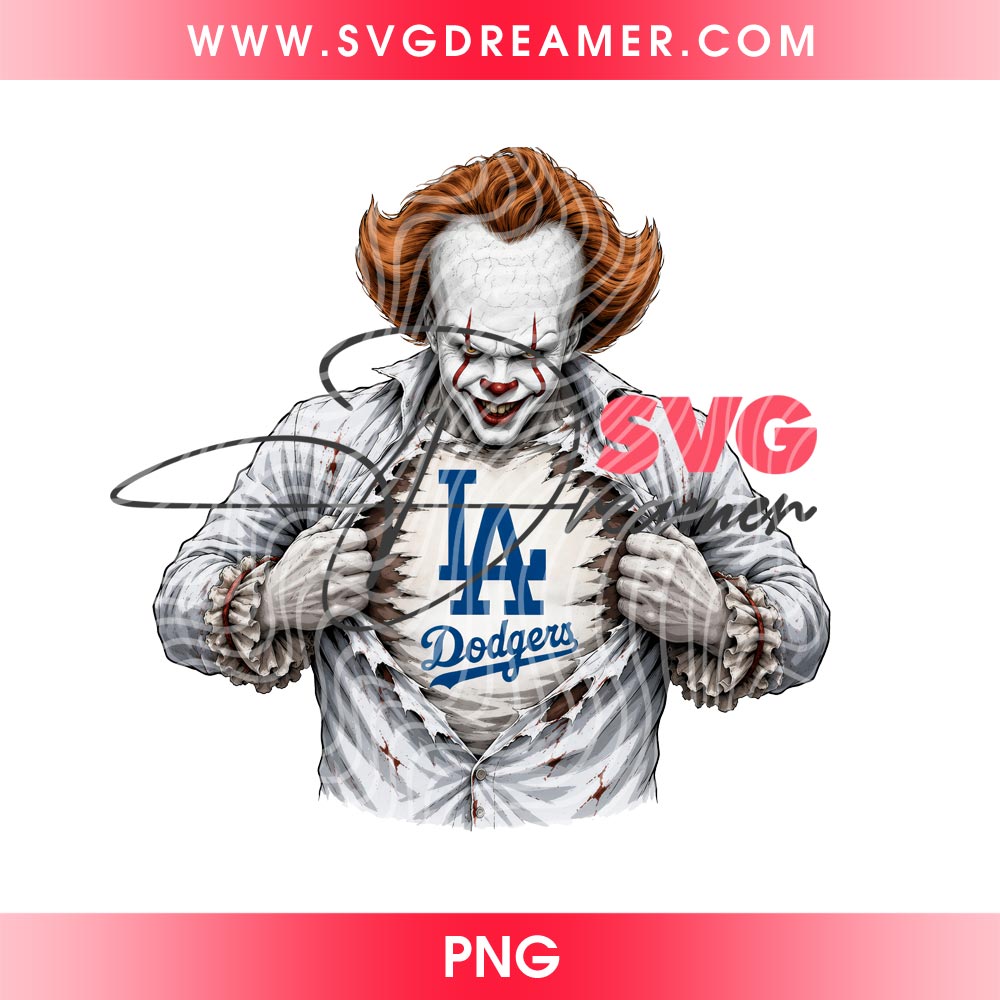 Pennywise Dodgers PNG Design, Horror Killer Los Angeles Dodgers Baseball PNG 2 Pennywise Dodgers PNG Design, Horror Killer Los Angeles Dodgers Baseball PNG