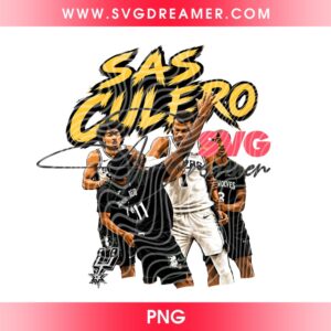 SAS Wemby Alien Spurs Basketball PNG, Wembanyama Fan Art NBA Graphic PNG