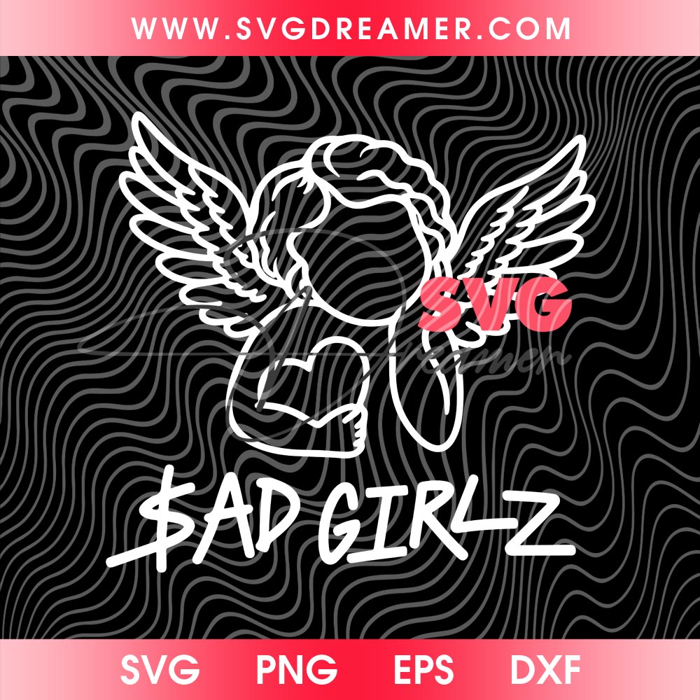 Sad Girlz Angel SVG PNG 2 Sad Girlz Angel SVG PNG 2