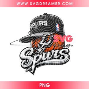San Antonio Spurs Hat PNG, Spurs Basketball Logo PNG Design