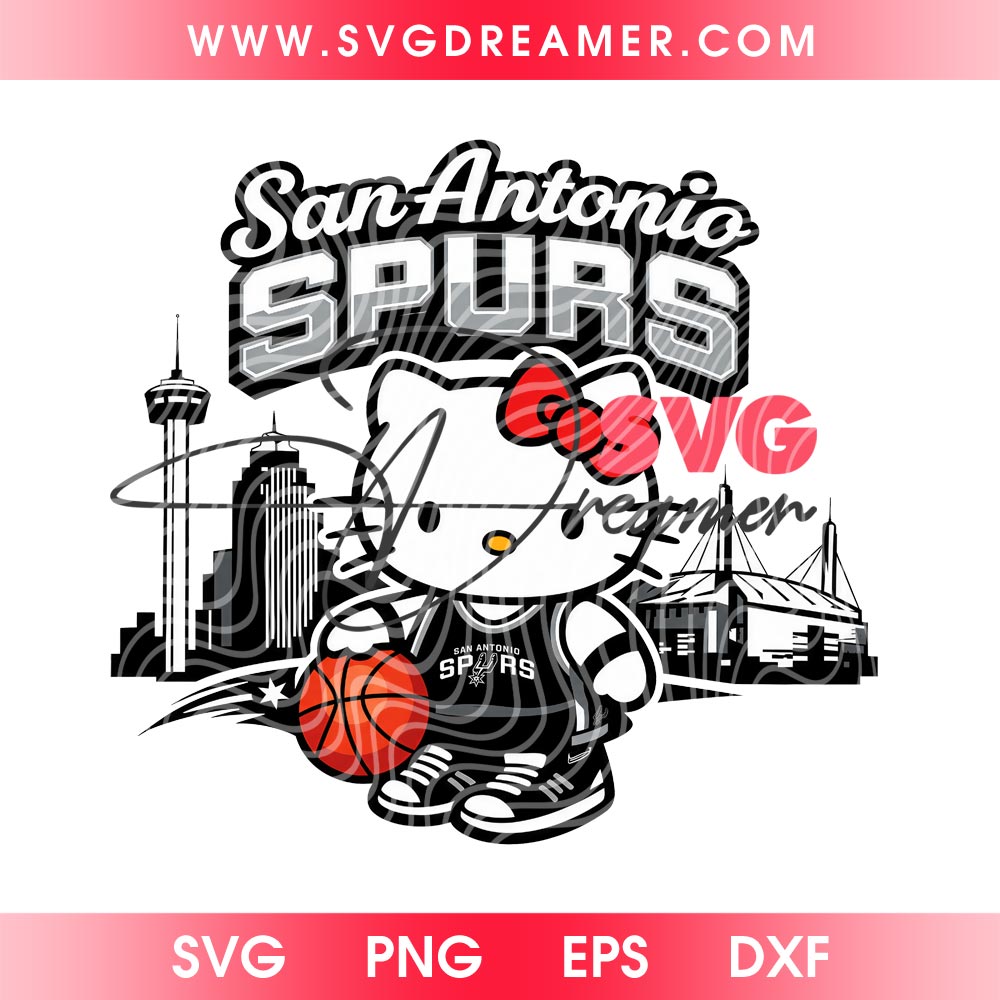 San Antonio Spurs Hello Kitty Basketball PNG, Go Spurs Go Hello Kitty PNG Design 2 San Antonio Spurs Hello Kitty Basketball PNG, Go Spurs Go Hello Kitty PNG Design