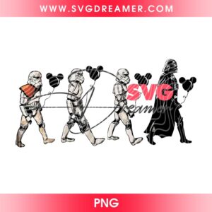 Star Wars Darth Vader Stormtrooper With Mickey Balloon PNG
