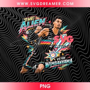 The Alien San Antonio Spurs PNG, Victor Wembanyama Spurs 2026 PNG, Wemby Basketball NBA Go Spurs Go PNG