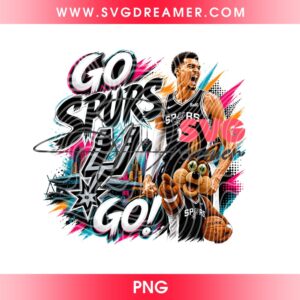 Victor Wembanyama San Antonio Spurs Basketball 2026 PNG, Go Spurs Go Design Victor Wemby PNG