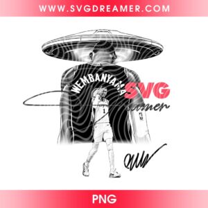 Victor Wembanyama San Antonio Spurs Basketball PNG Design