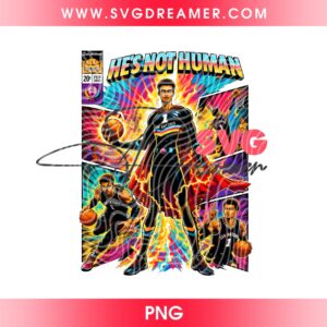 Victor Wembanyama Spurs Superhero PNG, Hes Not Human Spurs Basketball PNG, San Antonio Spurs Superhero PNG