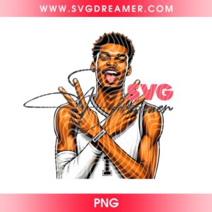 Wemby San Antonio Spurs Basketball PNG Design, Victor Wembanyama Spurs PNG File