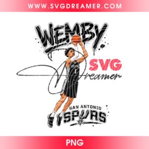 Wemby San Antonio Spurs PNG, Victor Wembanyama Basketball Spurs 2026 PNG 3