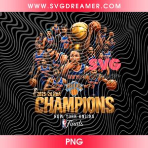 2025-25 NBA Finals Champions NY Knicks PNG, New York Basketball Knicks Team PNG, Knicks Champions 2026 PNG Halftone