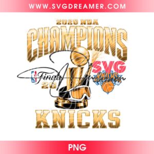 2026 NBA Champions NY Knicks Gold Version PNG, New York Knicks NBA Finals 2026 Gold Color PNG 1