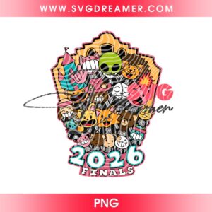2026 NBA Finals Appearance Cartoon PNG Design, NBA 2026 Finals Mascot PNG File, Cute Cartoon 2026 Game Day PNG File