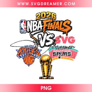 2026 NBA Finals Knicks vs Spurs PNG Design, San Antonio Spurs VS New York Knicks 2026 Champions PNG