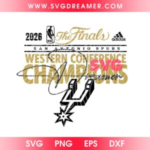 2026 Spurs Finals SVG PNG Design, Spurs Western Conference Champions PNG SVG, NBA Spurs Finals 2026 SVG 1