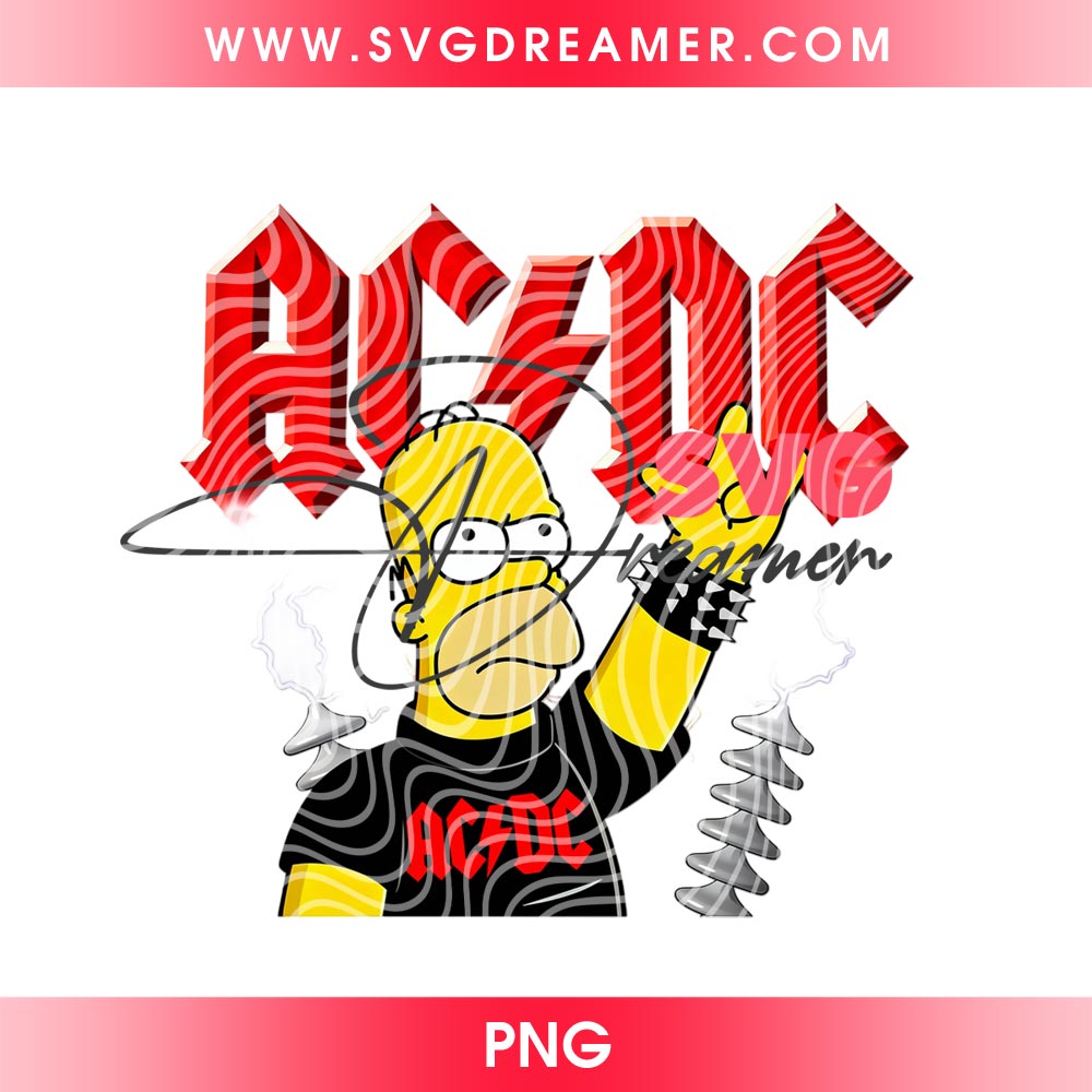 ACDC Homer Simpson PNG 4 ACDC Homer Simpson PNG