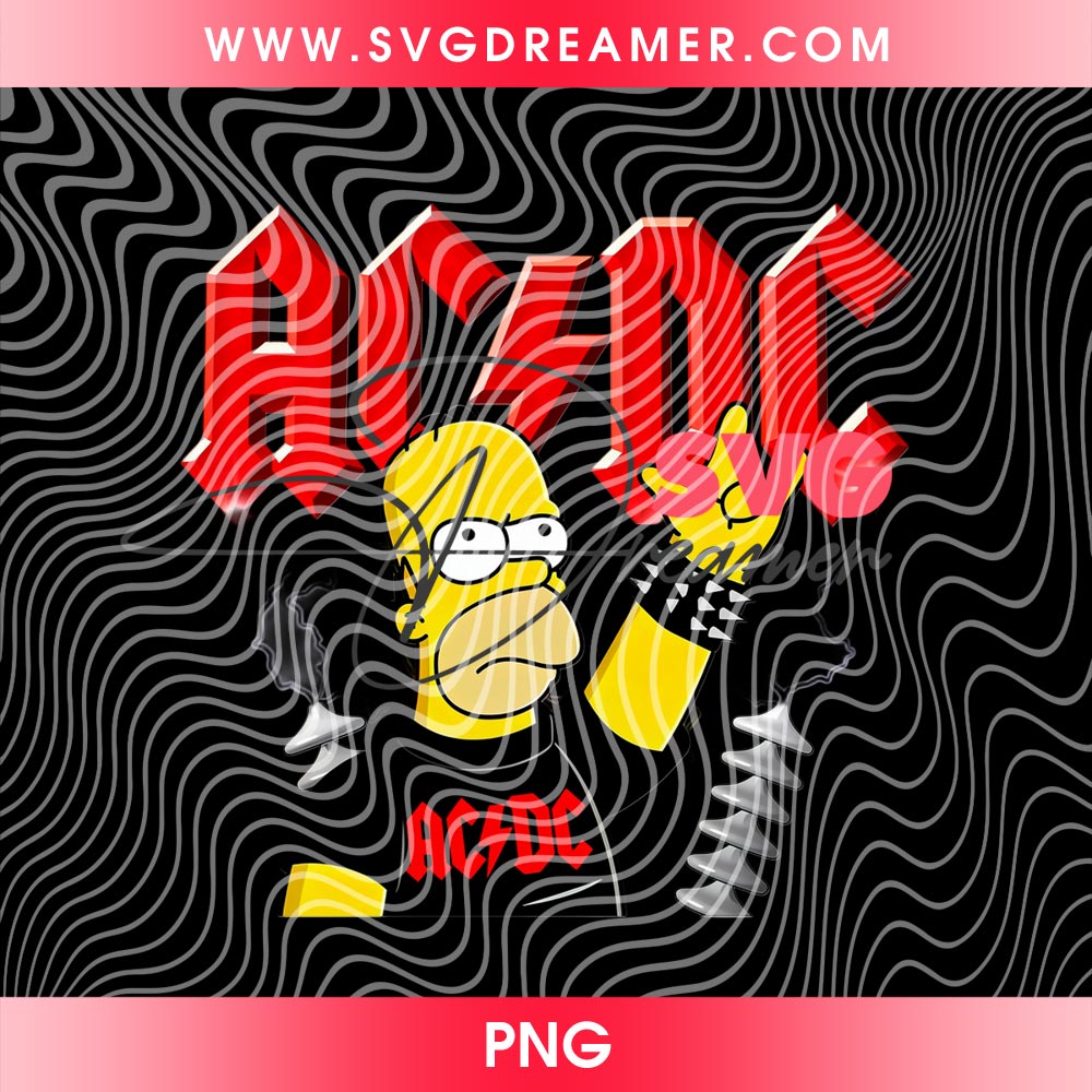 ACDC Homer Simpson PNG 2 ACDC Homer Simpson PNG 2