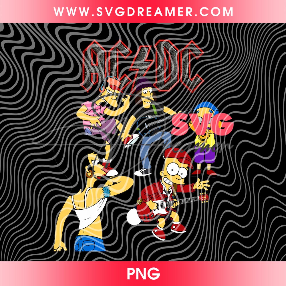 ACDC Rock Band The Simpson Movie Characters PNG 2 ACDC Rock Band The Simpson Movie Characters PNG 2
