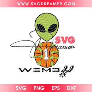 Alien Victor Wembanyama SVG PNG, San Antonio Spurs Wemby Alien PNG SVG, Spurs NBA Finals 2026 PNG SVG