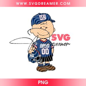 Charlie Brown New York Giants Football PNG, NFL Peanuts Cartoon Snoopy Friends NY Giants PNG