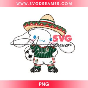 Cinnamoroll Mexico Soccer 2026 PNG, FIFA World Cup 2026 Sanrio Cartoon Mexico PNG