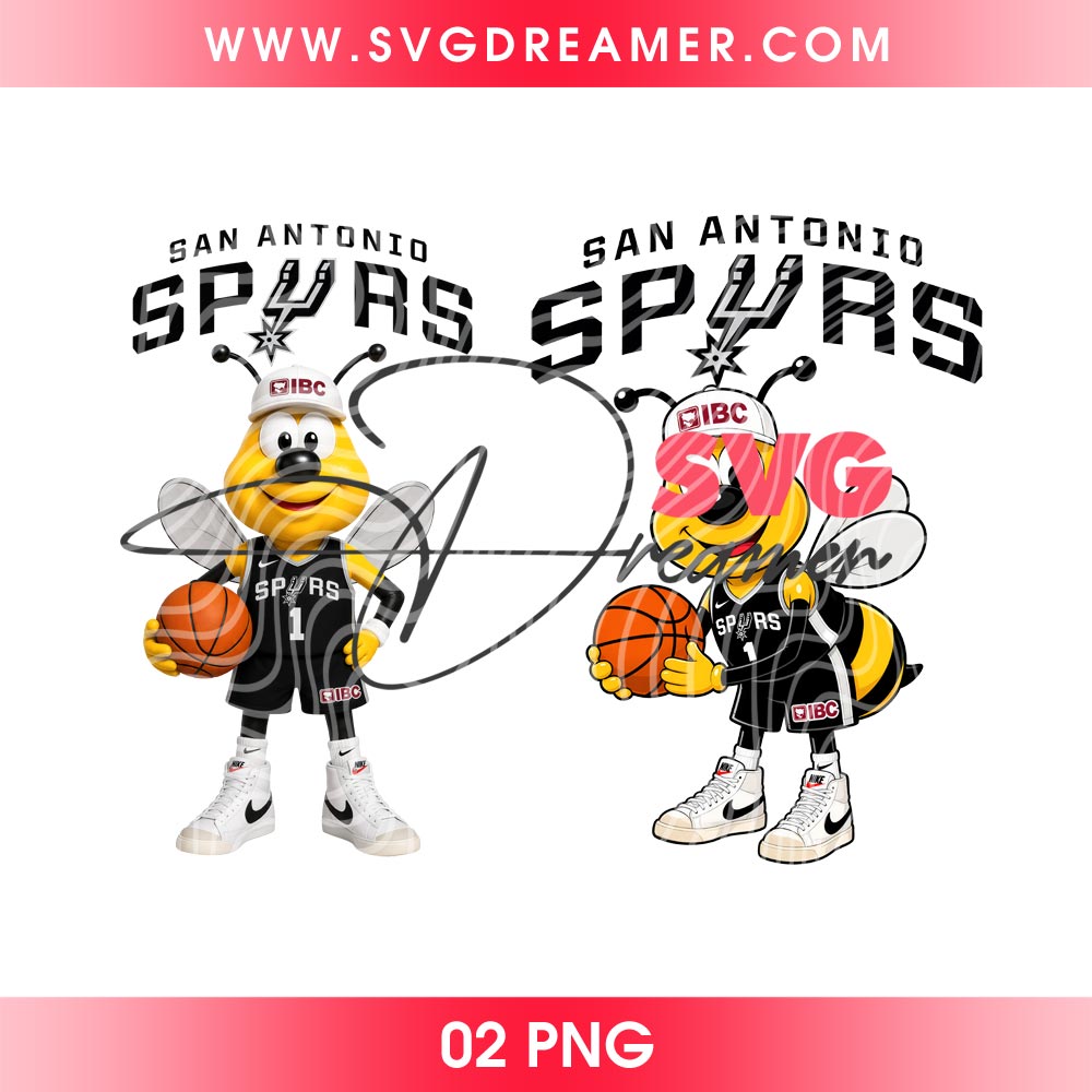 Custom Order Bee Spurs Basketball PNG 2 Custom Order Bee Spurs Basketball PNG