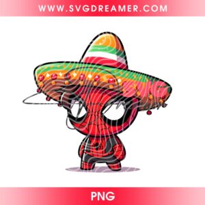 Cute Spiderman Cinco De Mayo Mexican PNG Spiderman Mexico Soccer PNG Bundle 5