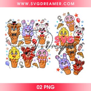 Freddy Fazbear Ice Cream Cone PNG, Five Nights at Freddys Popsicle PNG