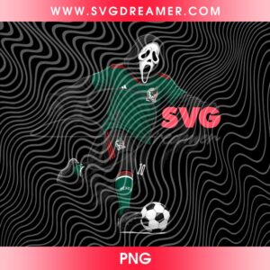 Ghostface Mexico Soccer Player PNG, Horror Scream Killers Mexico Soccer PNG, FIFA World Cup 2026 PNG