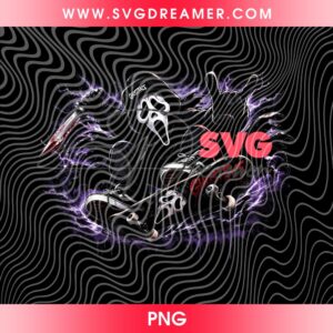Ghostface Skateboarding PNG 2