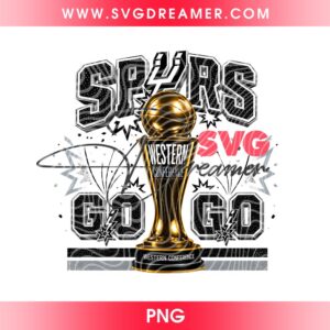 Go Spurs Western Conference Finals PNG, 2026 NBA Finals Champions San Antonio Spurs Fan PNG