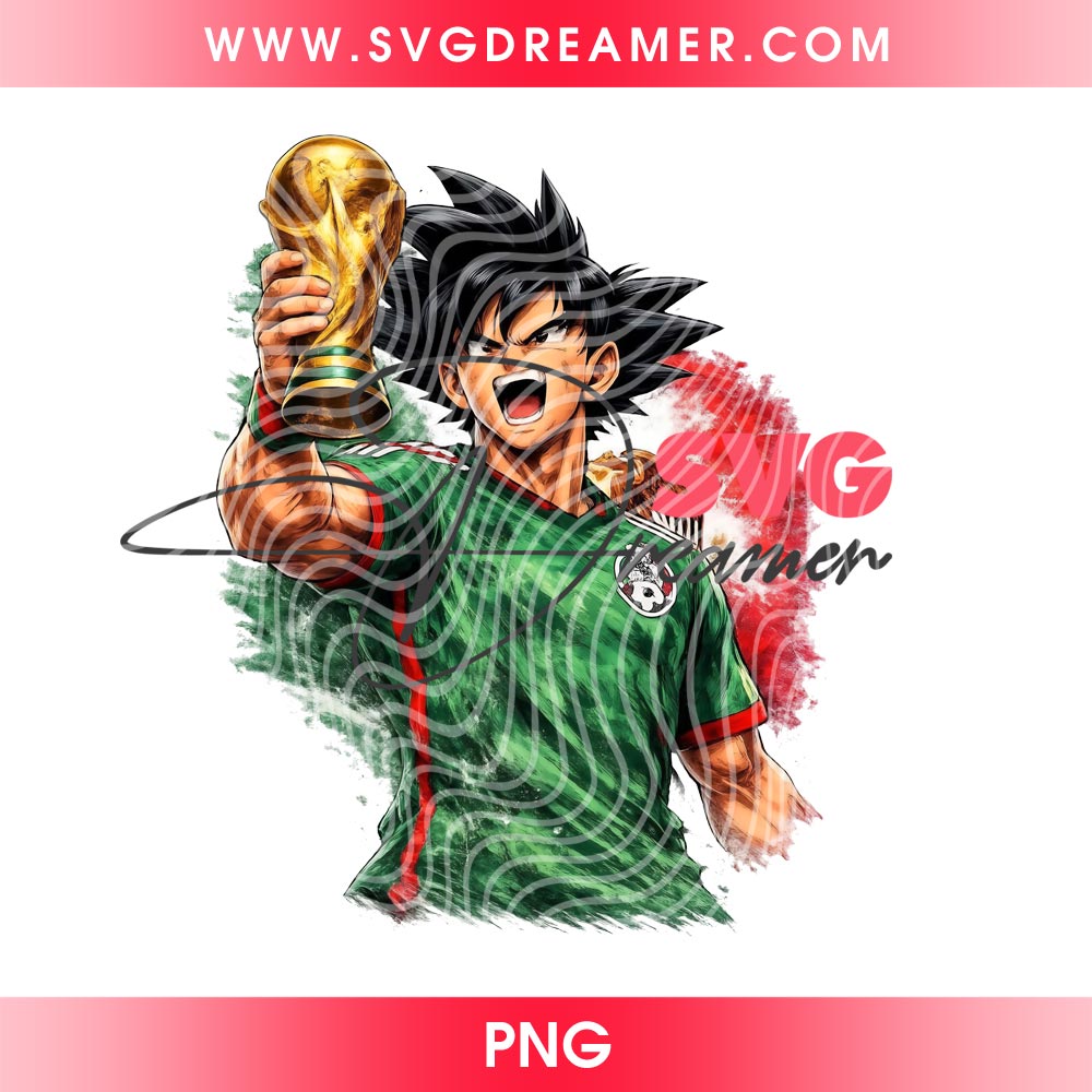 Goku Mexico Soccer FIFA World Cup 2026 PNG, Dragonball Mexico Soccer PNG 2 Goku Mexico Soccer FIFA World Cup 2026 PNG, Dragonball Mexico Soccer PNG