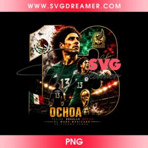 Guillermo Ochoa Mexico Soccer PNG Halftone Design, Mexico FIFA World Cup 2026 PNG Halftone