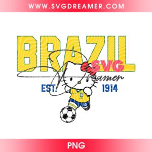Hello Kitty Brazil Soccer PNG, Hello Kitty World Cup 2026 PNG 2