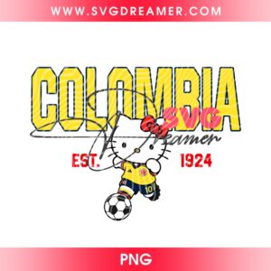 Hello Kitty Colombia Soccer PNG, Hello Kitty World Cup 2026 PNG