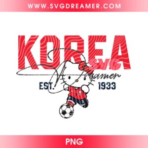 Hello Kitty Korea Soccer PNG, Hello Kitty World Cup 2026 PNG